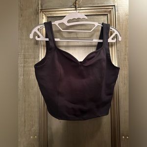 Abercrombie black crop top
